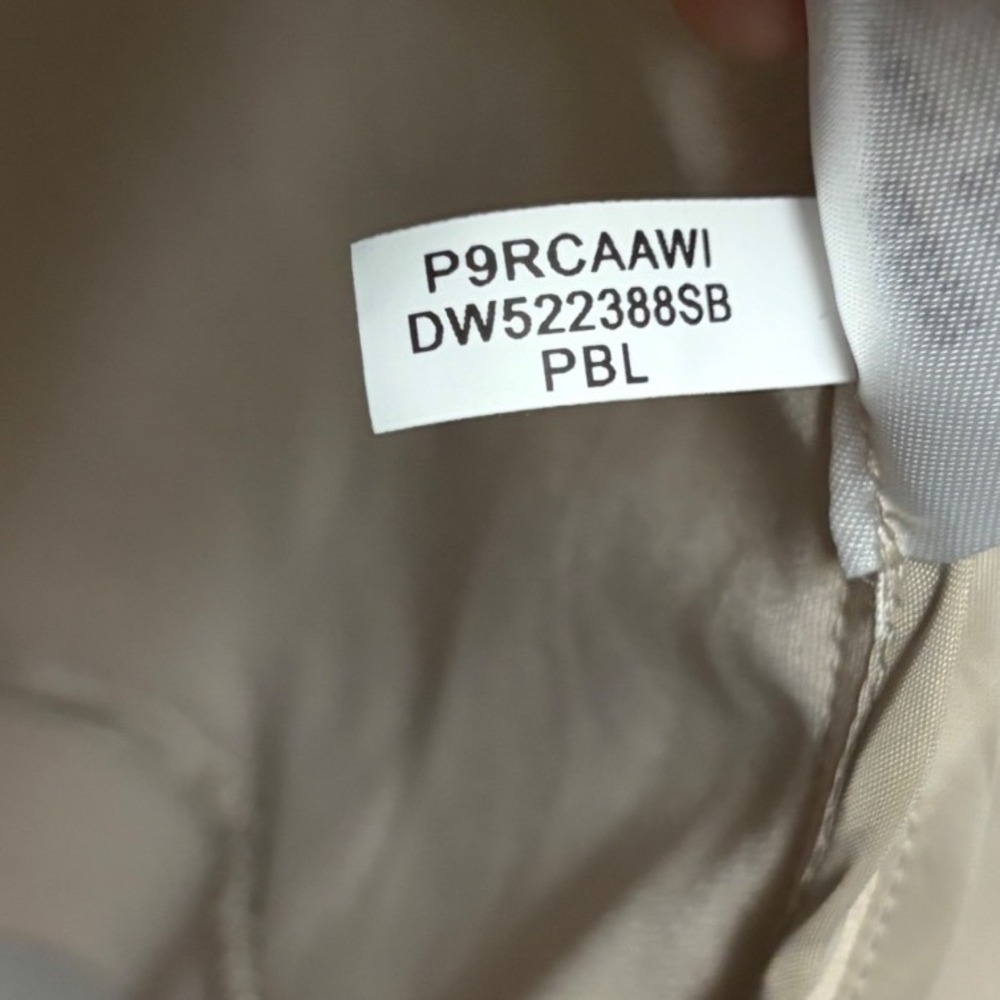 DKNY Open Front Ruched 3/4-Sleeve Jacket Beige Blazer XL - Picture 4 of 6